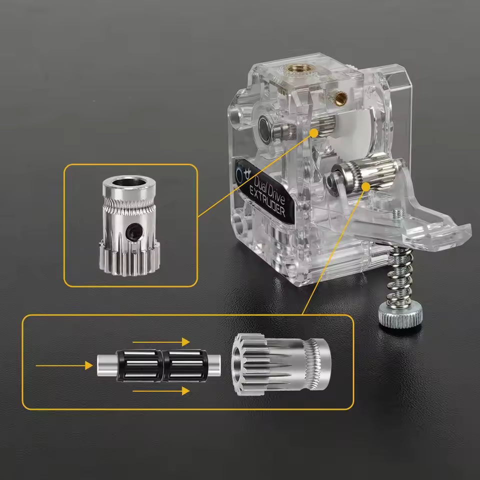 BMG Dual Drive Extruder Upgrade – Karkaistut Teräshammashampaat, Täysi Setti tai Vain Hammasrattaat