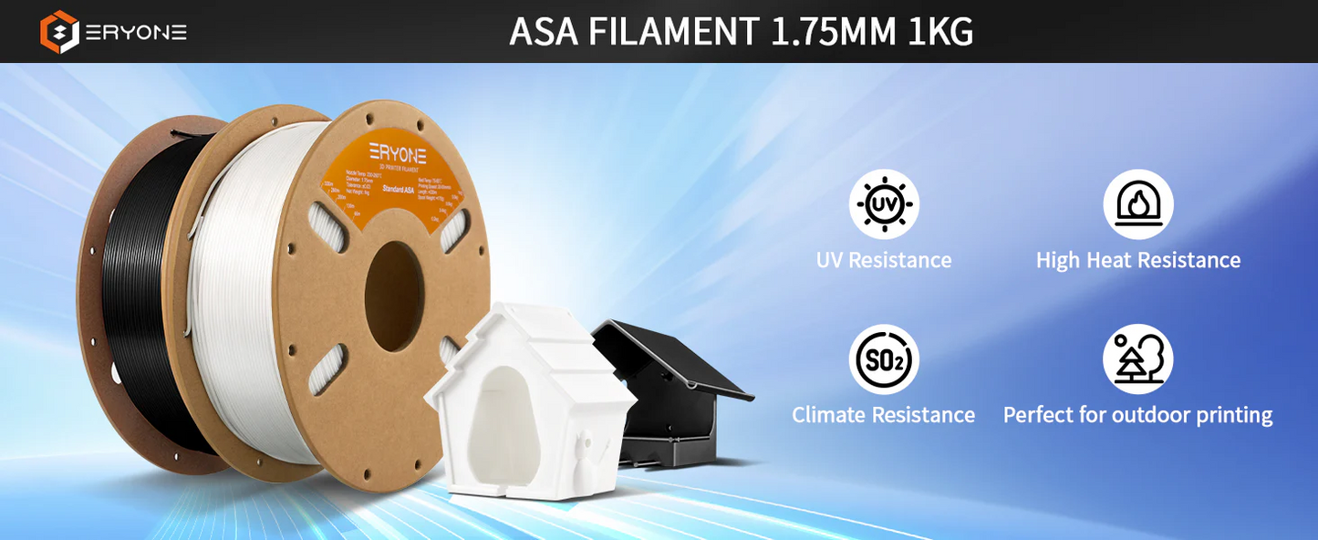 Eryone ASA-GF – Lasikuituvahvisteinen ASA-filamentti 3D-tulostukseen, kestävä ulkokäyttöön