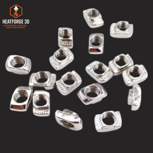 T-mutteri 2020-alumiiniprofiileille (M3 / M4 / M5) – 100 kpl