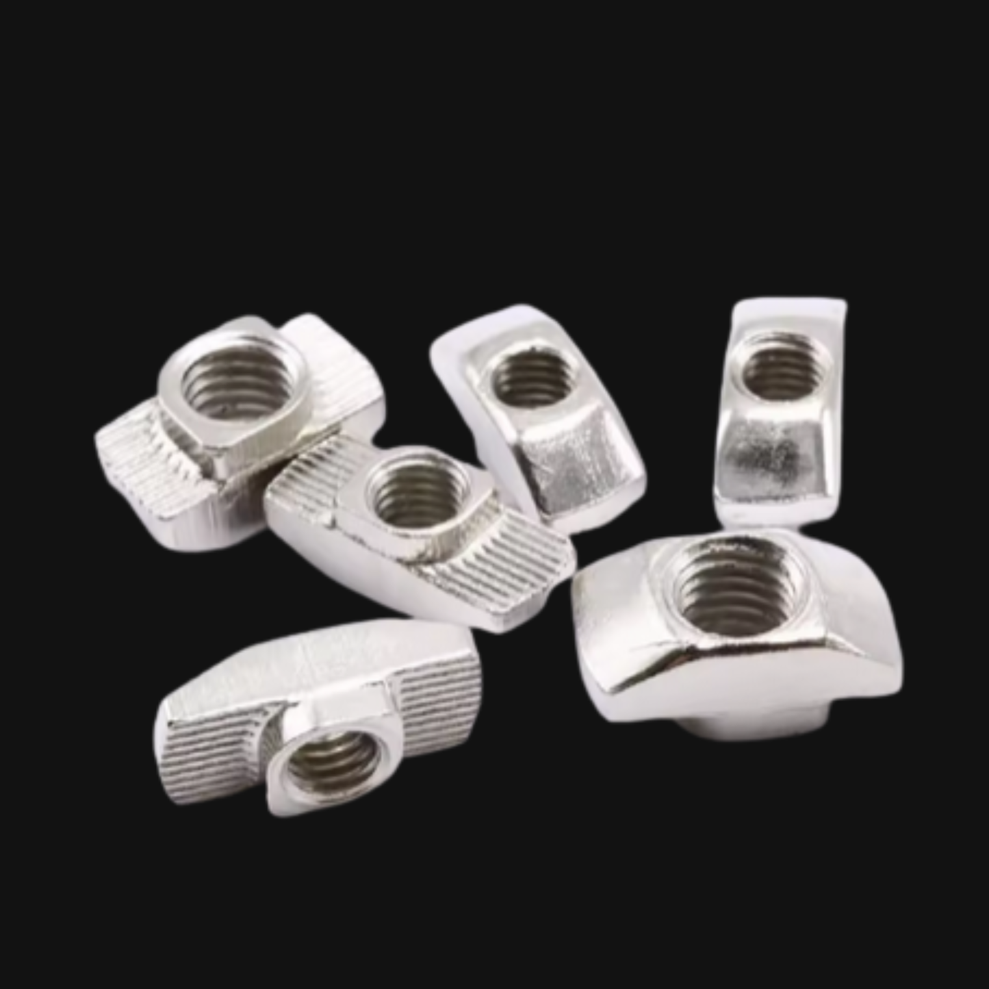T-mutteri 2020-alumiiniprofiileille (M3 / M4 / M5) – 100 kpl