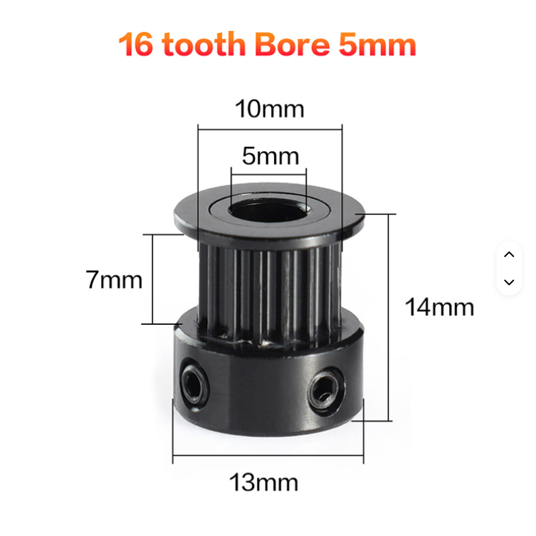 GT2 Pulley 5mm bore 16/20 tooth