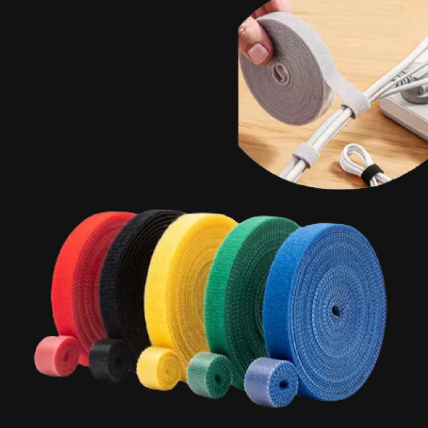 Cable management tape Velcro tape for organizing cables