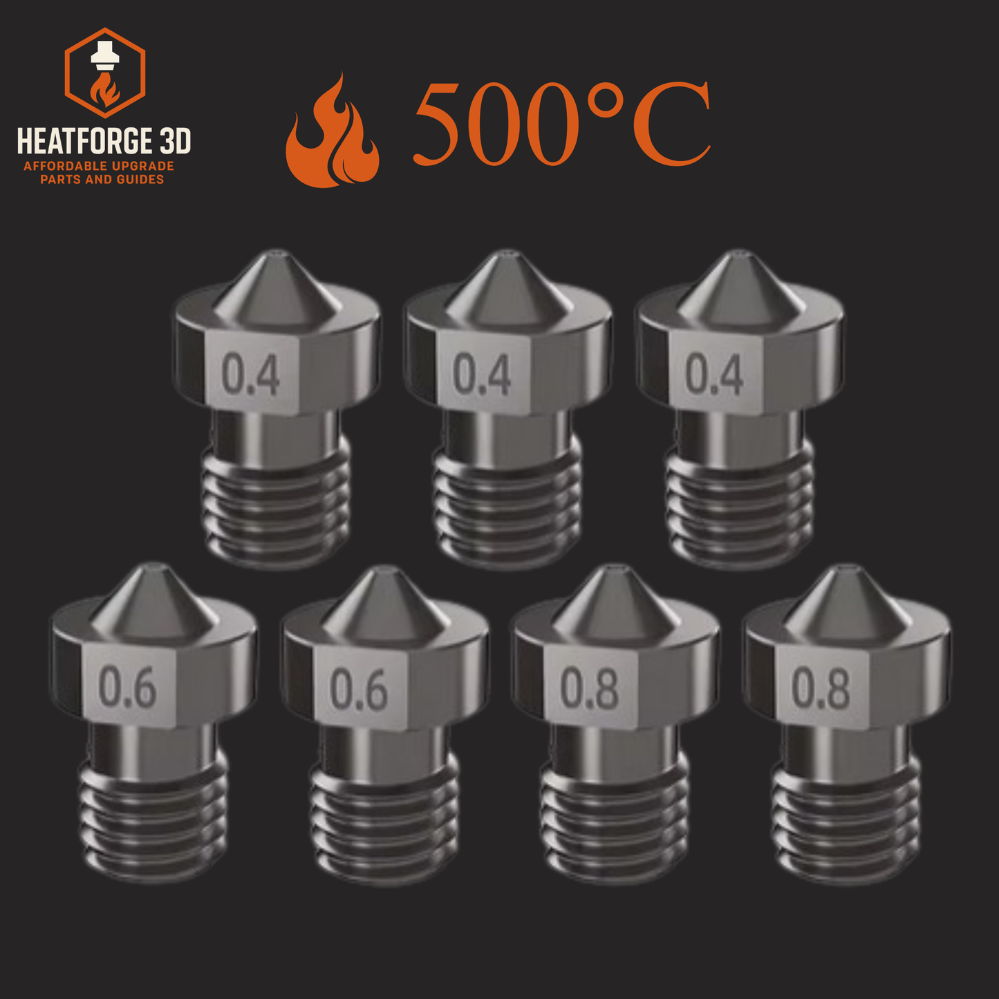 V6 Karkaistu teräs korkean lämpötilan suutin