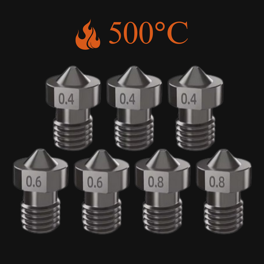 V6 Hardened steel high temperature nozzle